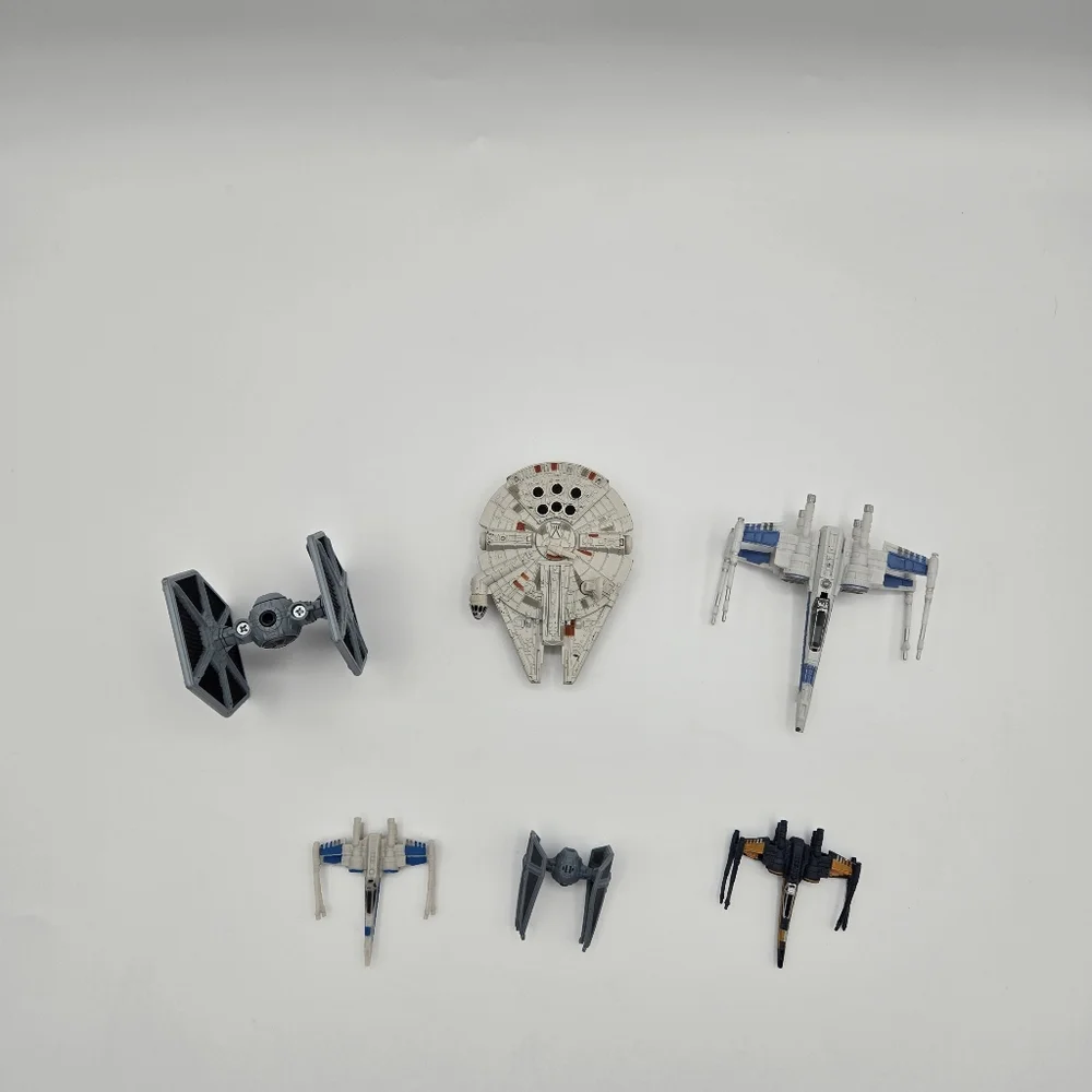 Bundle Of 6 Misc Star Wars Vehicle Figurines Diecast Micro Machines